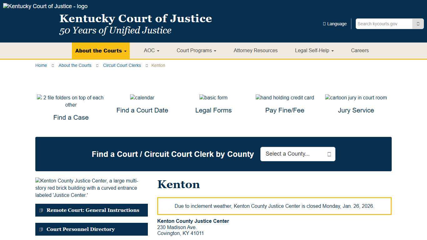 Kenton - Kentucky Court of Justice